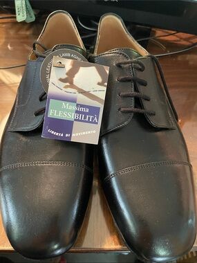 Black Leather Men’s Derby Shoes
